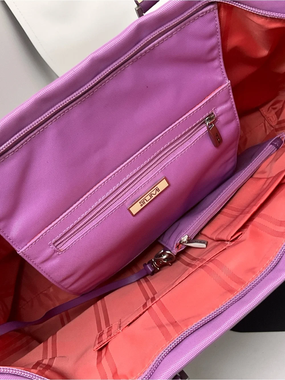 Tumi ballistic nylon Lavender and purple briefcase/satchel